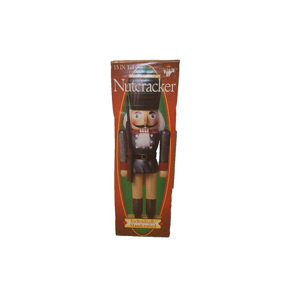 Timeless Treasures 15" Nutcracker Wooden Vintage like Toys w rifle - Picture 1 of 4